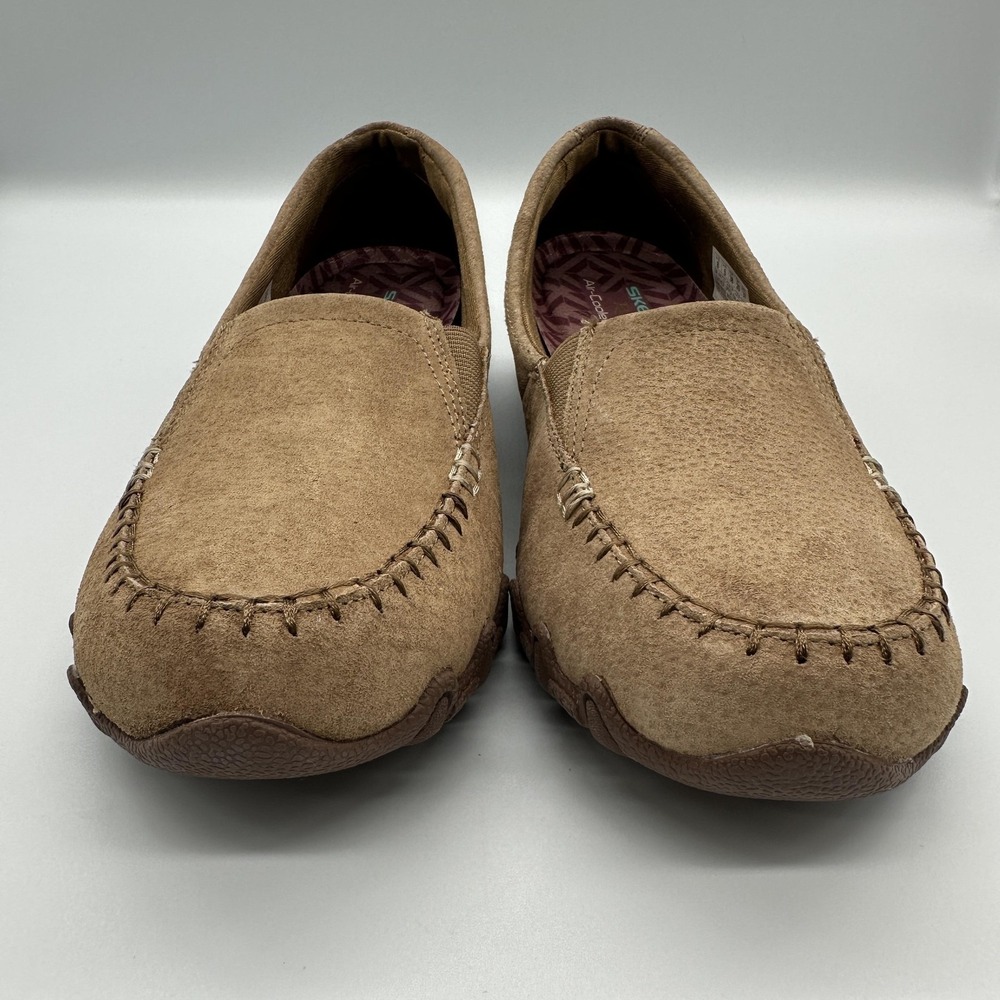 Skechers‎ Relaxed Fit Shoes Womens Size 8 Brown Leather Slip On Moccasins 44727